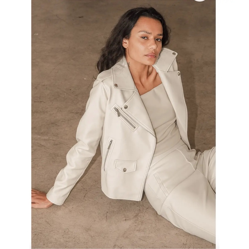 NWT Lulu’s Out for the Night Faux Leather Moto Jacket Size Small